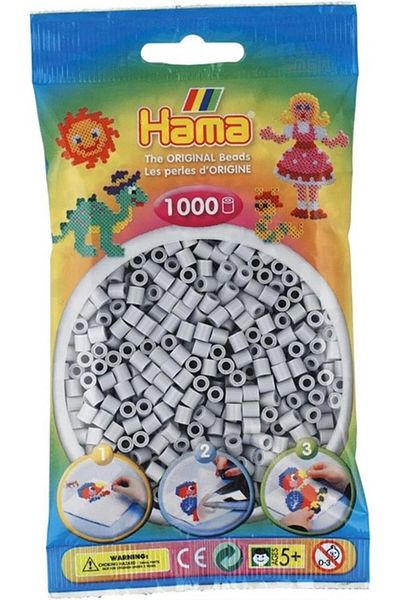 Hama Light Gray Midi Beads - 1,000