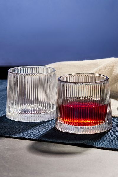 Perotti Mose Luster 160ml Japanese Style 2-Piece Crystal Whiskey Cocktail Soft Drink Glass