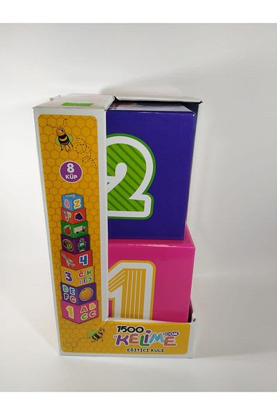 ADEL OYUNCAK 1500 Words Educational Tower 8 Cubes2013000576000