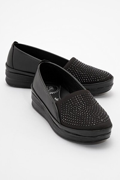 Ccway Балетни пантофки Stoned Woman ЧЕРНА КОЖА