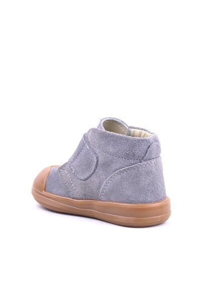 Rakerplus Yoohoo Hakiki Deri Gri Cırtlı Unisex Bebek Bot
