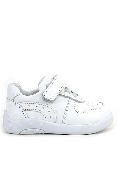 Rakerplus Genuine Leather White Anatomical Baby Sports Shoes