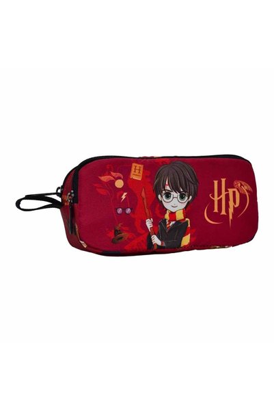 Harry Potter Kırmızı Çift Bölmeli Okul Kalemlik Kalem Kutusu 2098