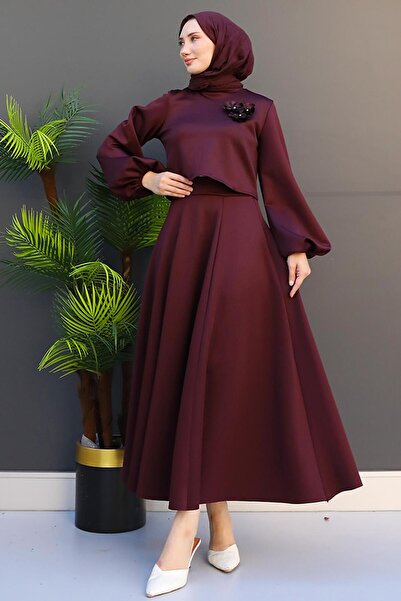 GİZ AGİYİM بدلة سكوبا الأميرة البرقوق الداكن