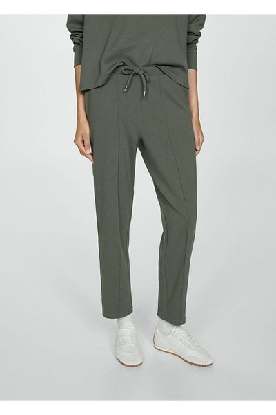 MANGO Woman Stitched jogger pants