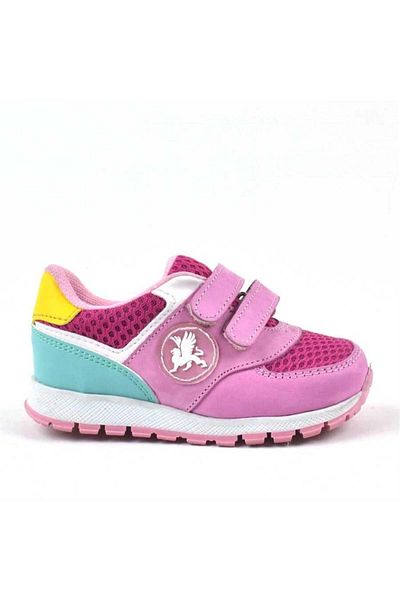 Rakerplus Genuine Leather Pink Velcro Baby Girl Sneakers