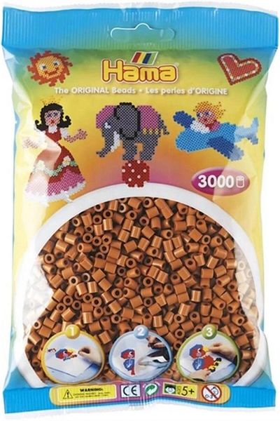 Hama Light Brown Midi Beads - 3,000 Pieces