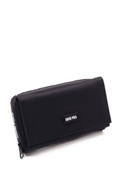 NOVAFACE Black Std - Large Size, Wide Multi-Compartment Classic Women's Wallet