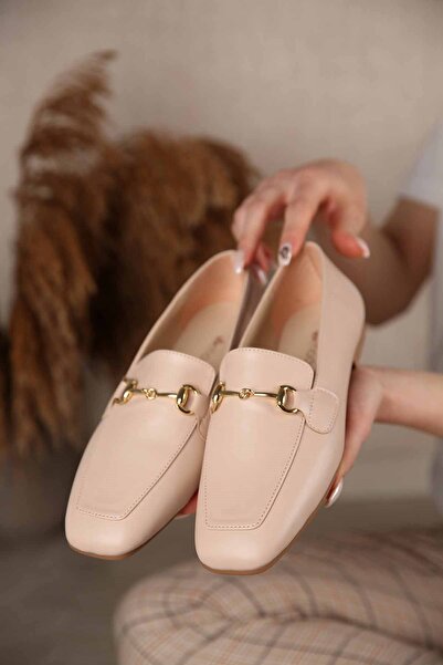 Ccway Women's Buckled Ballerinas Skin Skin
