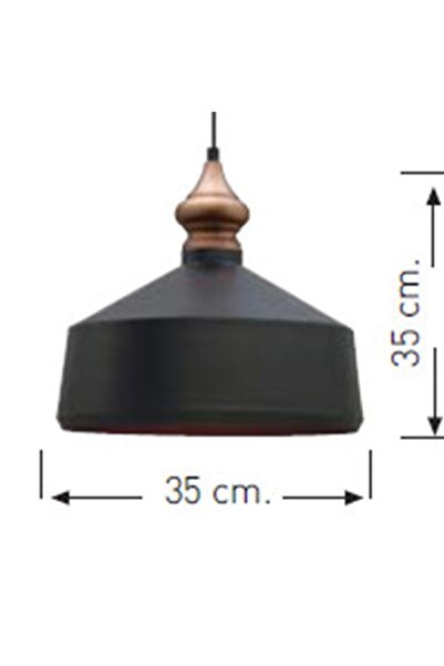 Bamyum Köşeli Siyah Tekli Avize Salon Mutfak Pastane Restoran Otel Modelleri Sarkıt Lamba Avizeleri