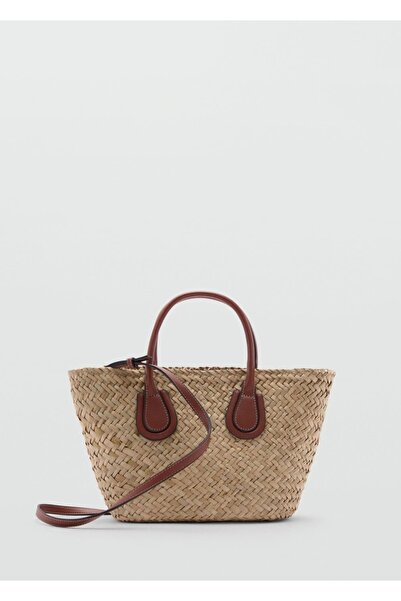 MANGO Woman Košík z přírodního vlákna
