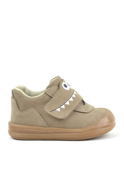 Rakerplus Dino Genuine Leather Sand Color High Top Baby Shoes
