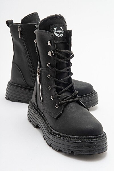 Ccway Декоративні черевики на блискавці з гачками ЧОРНИЙ ЗУМРУТ