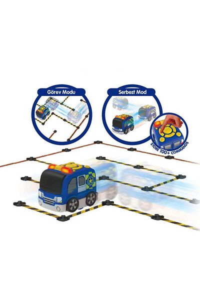 Silverlit مجموعة ألعاب سيارات الشرطة القابلة للبرمجة من Dean Nessiworld Silverlit Tooko