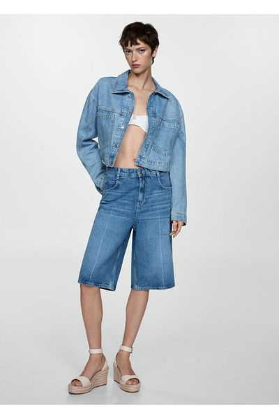 MANGO Woman Sandały na koturnie, zapinane na sprzączkę