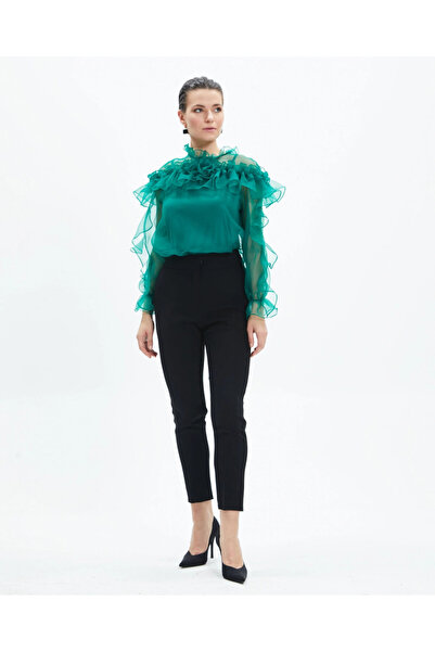 SERPİL Serpil Kadın Yeşil Bluz 39225