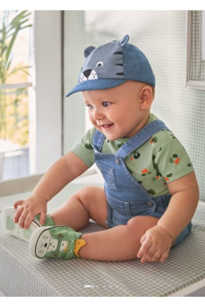 MAYORAL erkek bebek denim solapet tişört 2 li set 1628