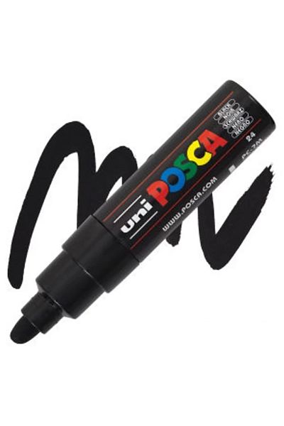 UNİ-BALL Uni Posca Water Based Poster Marker 4.5-5.5 Black Pc-7M