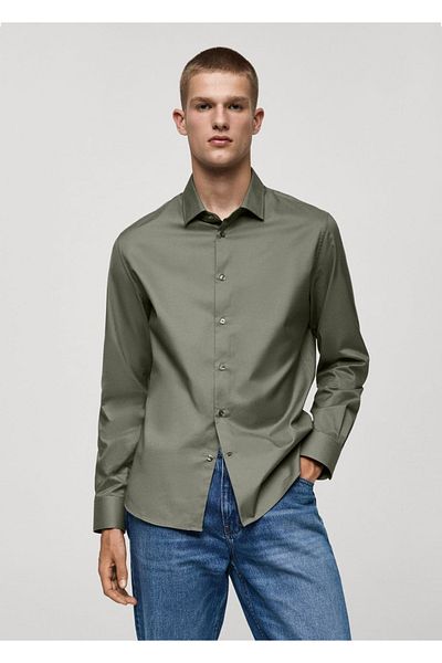 MANGO Man Koszula Regular Cut 100% Bawełna