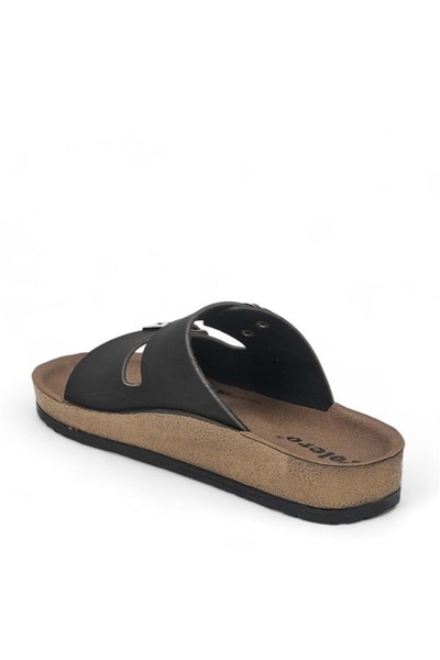 moda ayakkabım Women's Black Slippers Polero Shoes 26-47