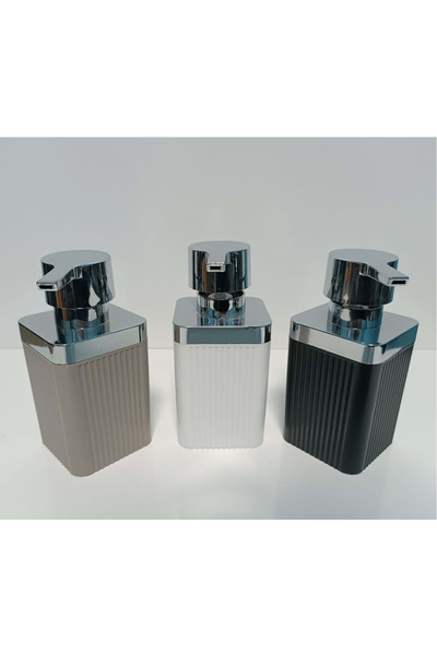 Marsilyan موزع الصابون السائل المخطط بالكروم ماكسيل ميموزا 1 قطعة رويالكس-Y-874