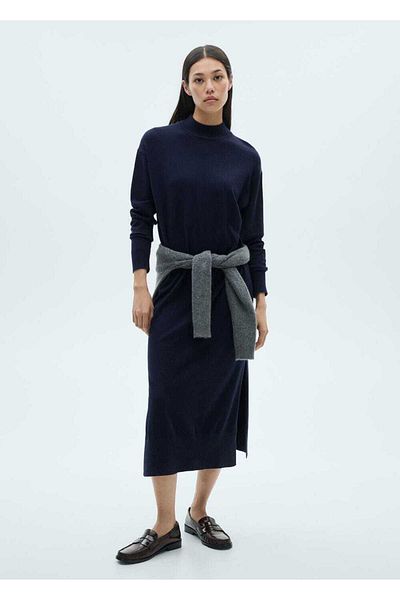 MANGO Woman Round neck knitwear dress