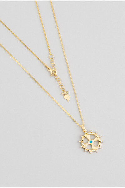 So CHIC... Gizli Geçit 18 Ayar Sarı Altın Kaplama 45 Cm Gümüş Minimal Kolye