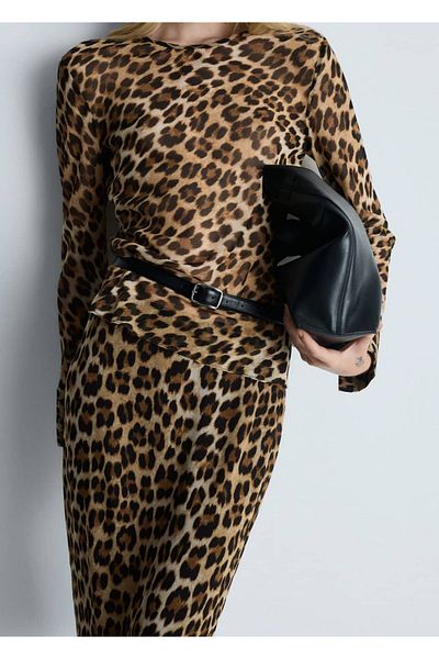 MANGO Woman Leopard print blouse