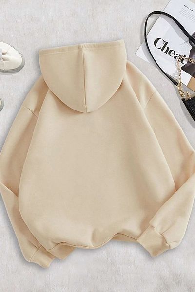 halowear Πλεκτό φούτερ από ύφασμα με θέμα Unisex 2ip Raster Beige Hearts