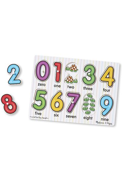 Melissa & Doug لغز ميليسا ودوج مع حامل خشبي - الأرقام