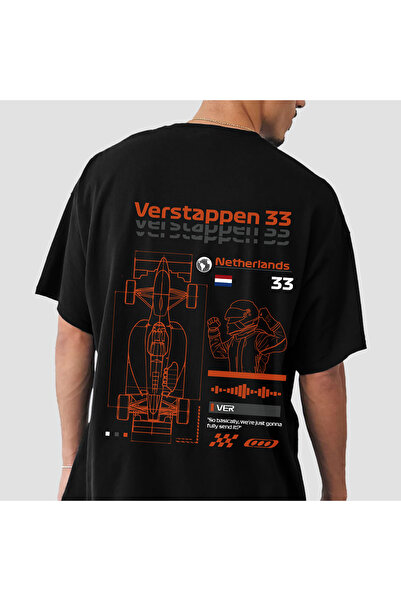 l'eivor Formula 1 Pilot Detay Tasarım Baskılı Unisex T-shirt