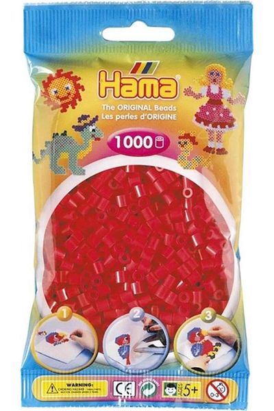 Hama 1,000 Midi Beads - Red