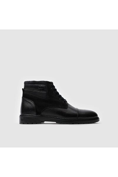 TOGO Siyah Hakiki Deri Erkek Klasik Bot [052266]