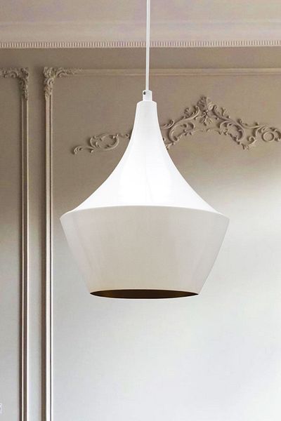 Bamyum Curved White Pendant Chandelier Pendant Lamp Living Room Wall Staircase Entrance Living Room Chandeliers