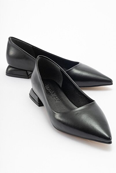 Ccway Balerini simpli de damă PIELE NEGRA