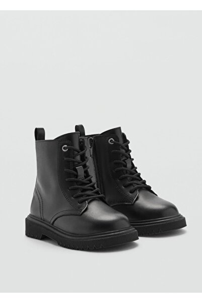 MANGO Baby Deri bağcıklı çizme