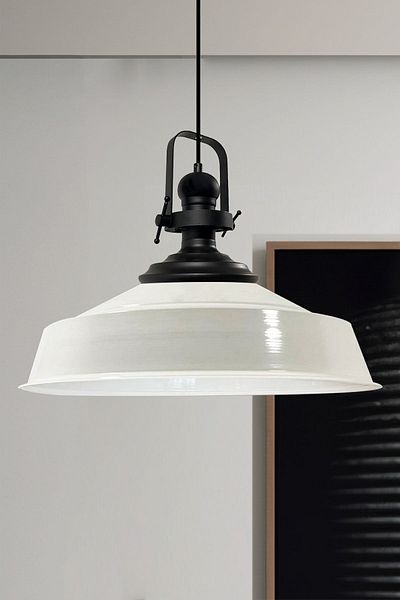 Bamyum White Black Retro Nobility Chandeliers - Single Lamp Pendant Lamp, Headboard Living Room Cafe Restaurant