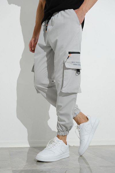 Oksit Bl Non Stop Printed Court Parachute Fabric Tactical Cargo Ανδρική φόρμα αθλητικής φόρμας κάτω με τσέπες