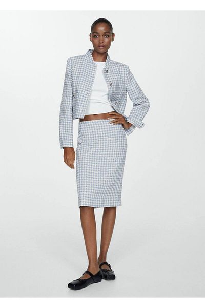 MANGO Woman Полотняна куртка з металевими ґудзиками