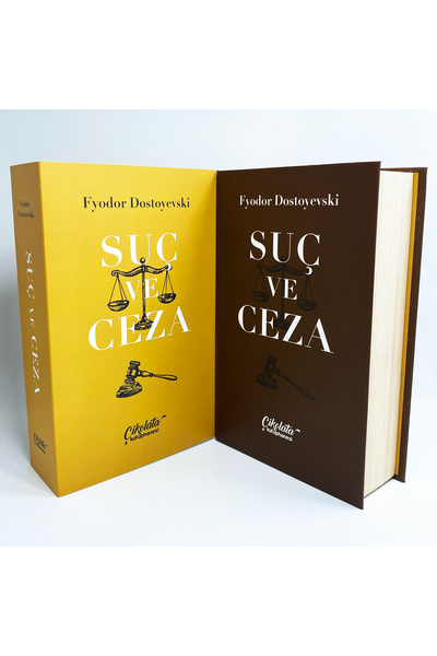 Çikolata Kütüphanesi Suç ve Ceza Temalı Ciltli Çikolata Kütüphanesi