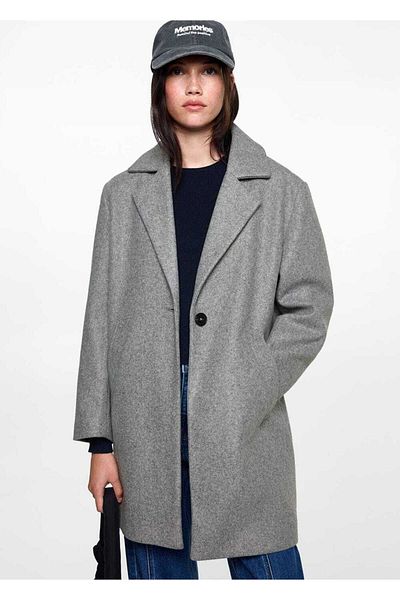 Mango Teen Cloth Coat with Pockets