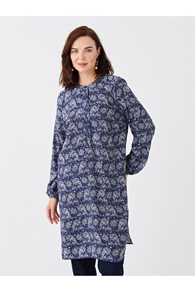 LC Waikiki LCW Crew nyakú virágos hosszú ujjú női tunika