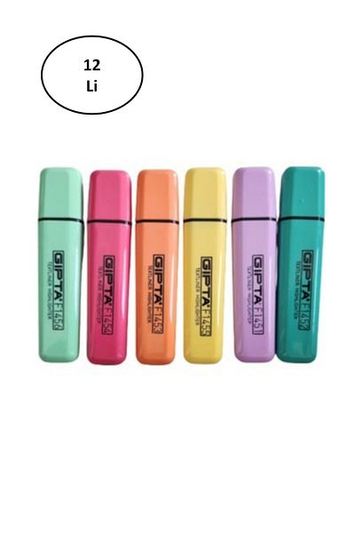 Mu Art Gıpta Highlighter Marker 5mm Cut Tip Pastel Orange 12'Li