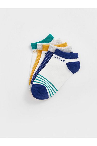 LC Waikiki Lw - Striped Baby Boy Booties Socks Pack of 5