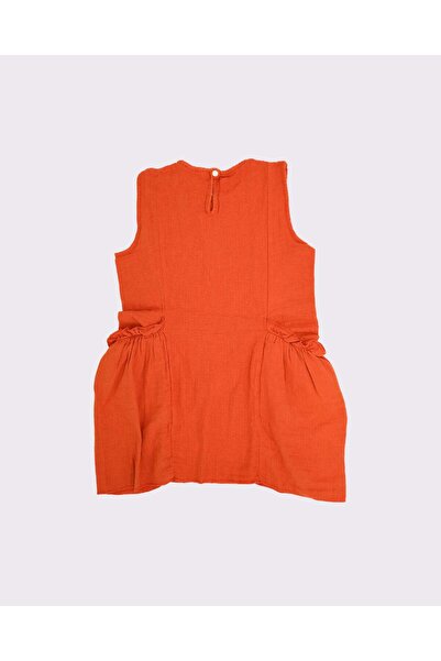 rg kidsstore Kız Çocuk %100 Muslin, Kolsuz Elbise ve Saç Bandı 2'li Takım_RG1551