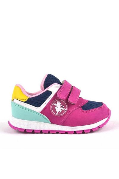 Rakerplus Genuine Leather Fuchsia Pink Velcro Baby Girl Sneakers