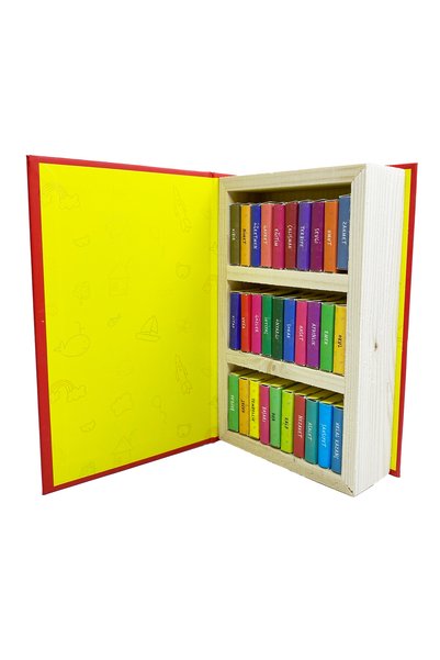 Çikolata Kütüphanesi Çocuk Kalbi Temalı Ciltli Çikolata Kütüphanesi
