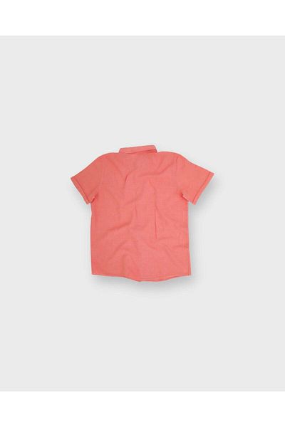 rg kidsstore Νεανικό λινό κοντομάνικο πουκάμισο