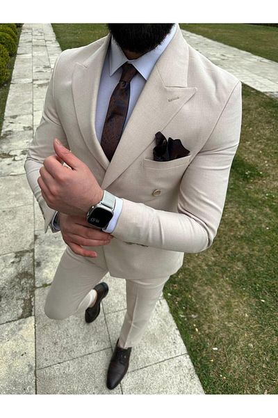 Salihtarzz Suit A.Cream Italian Cut - Slim Fit SD4935