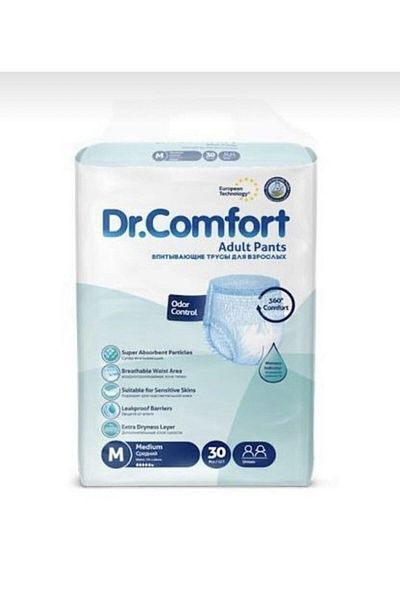 Dr.Comfort Adult Absorbent Panties Medium 30 Pieces 1 Pack 30 Pieces